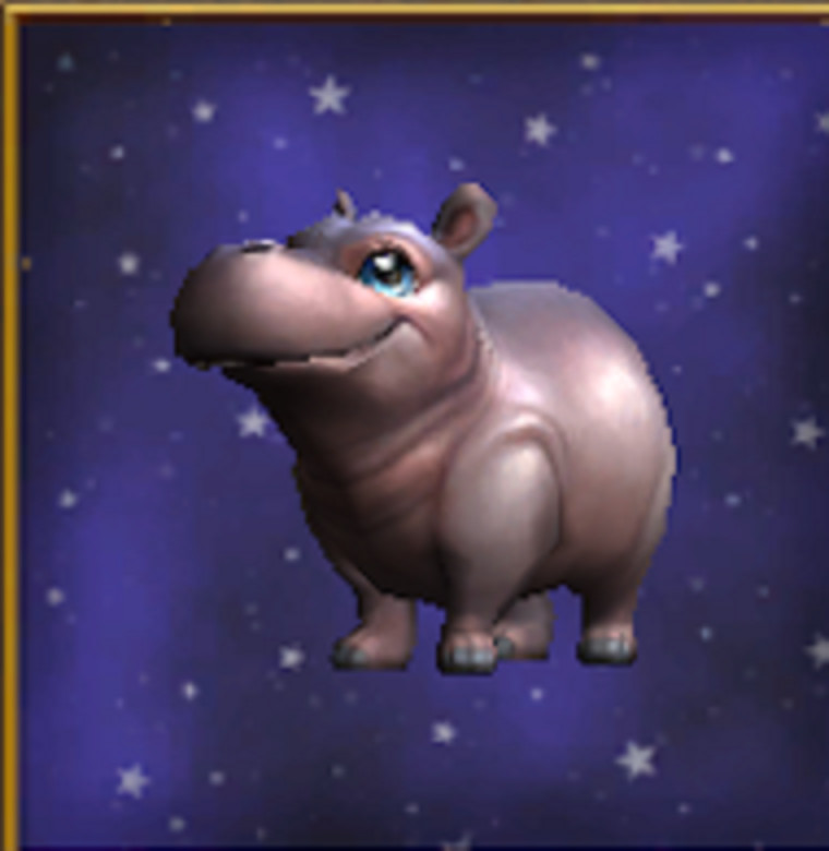 WIZGEK Wizard 101 Farming Pet Hippo Pet from Selenopolis Boss.