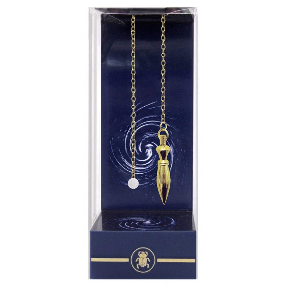 Deluxe Gold Pointed Pendulum Lo Scarabeo Golden Metal Chain Divination New
