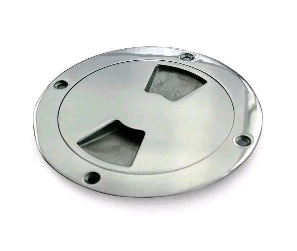 Salty Reef 4" Boat Deck Plate Heavy Duty 316 Marine Grade Stainless Steel 4 Inch