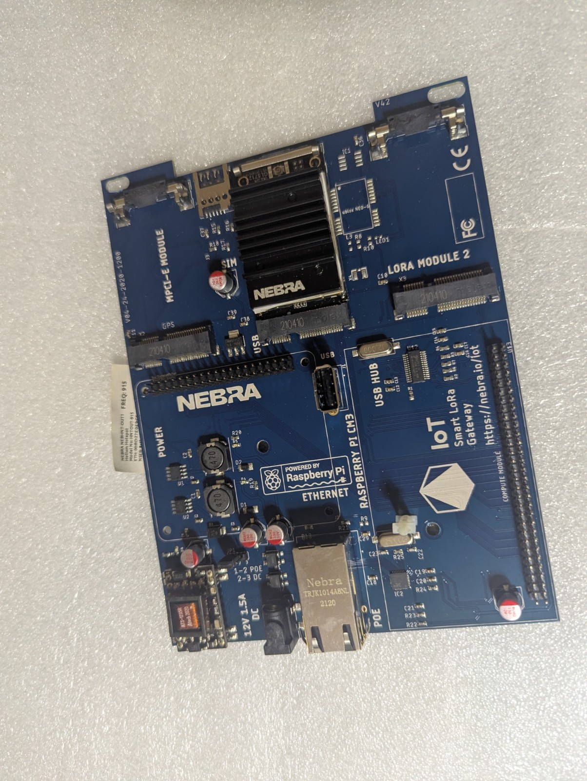 Nebra Miner Inner Main Board Smart Lora Gateway Raspberry Pi Maxiiot Card 