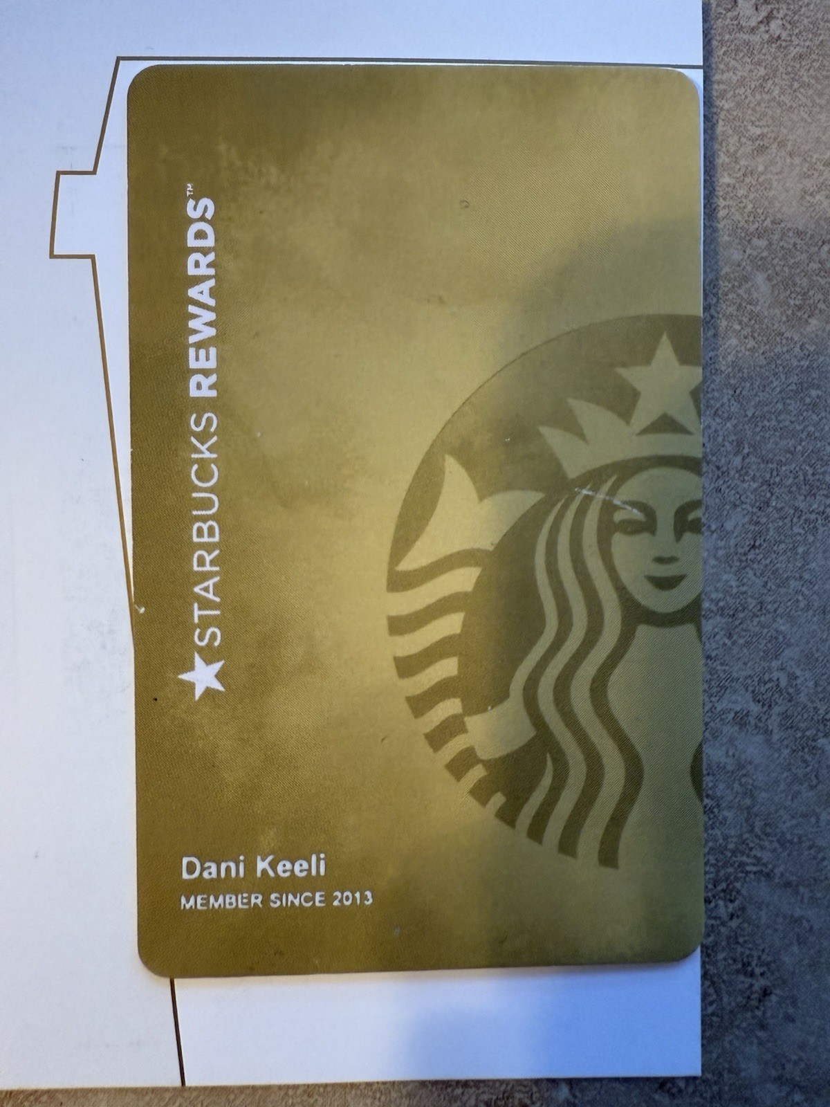 Starbucks Rewards Gold Card $20.00