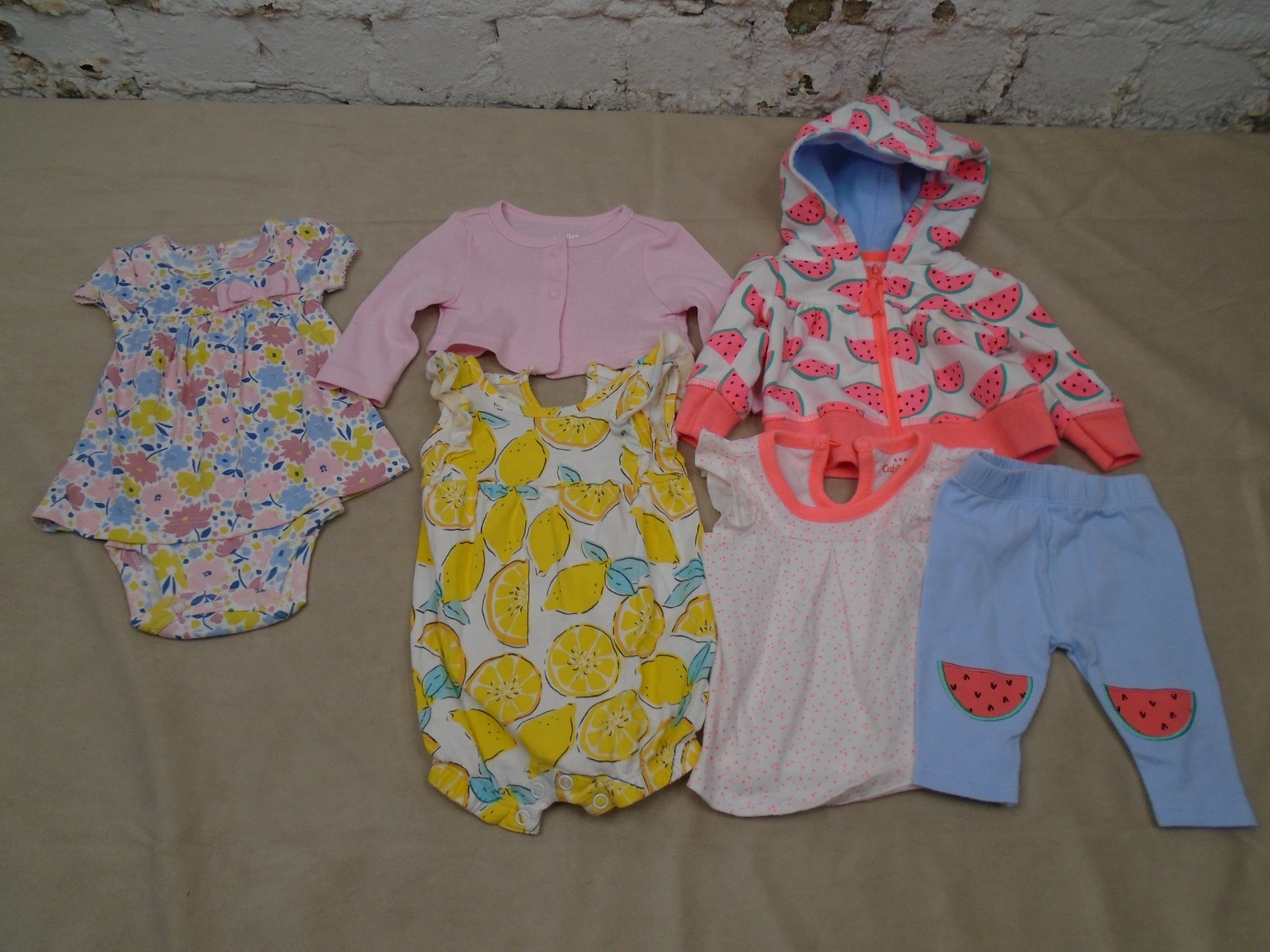 Baby Girls Newborn and 0-3 Months Clothing Bundle/Lot One Pieces Sleepers