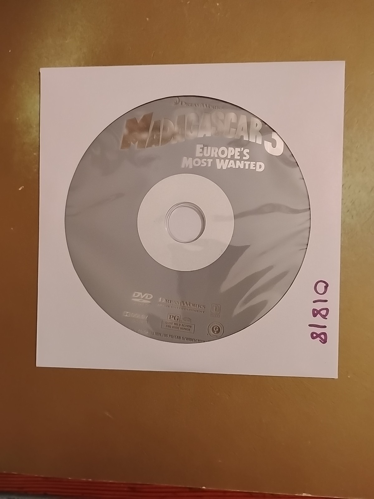 Madagascar 3 DVD PRE-OWNED DISC ONLY 
