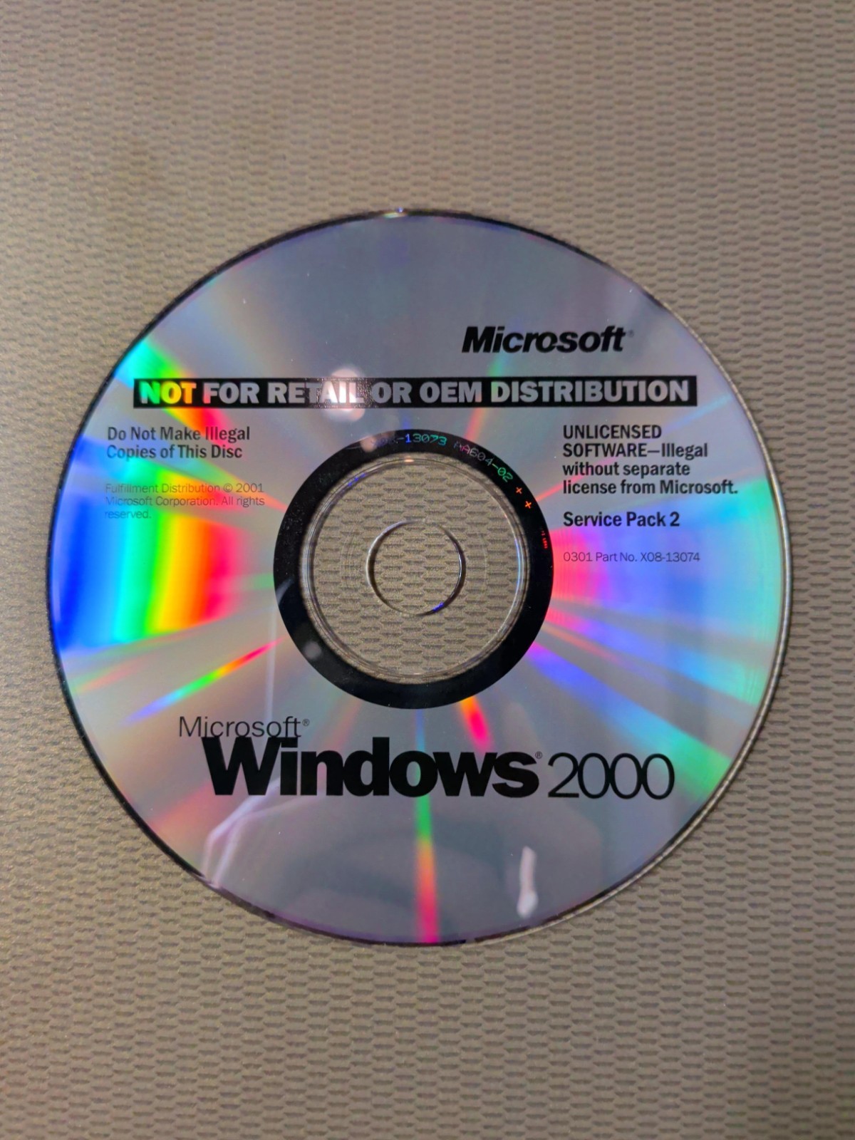 Microsoft Windows 2000 Service Pack 2 CD