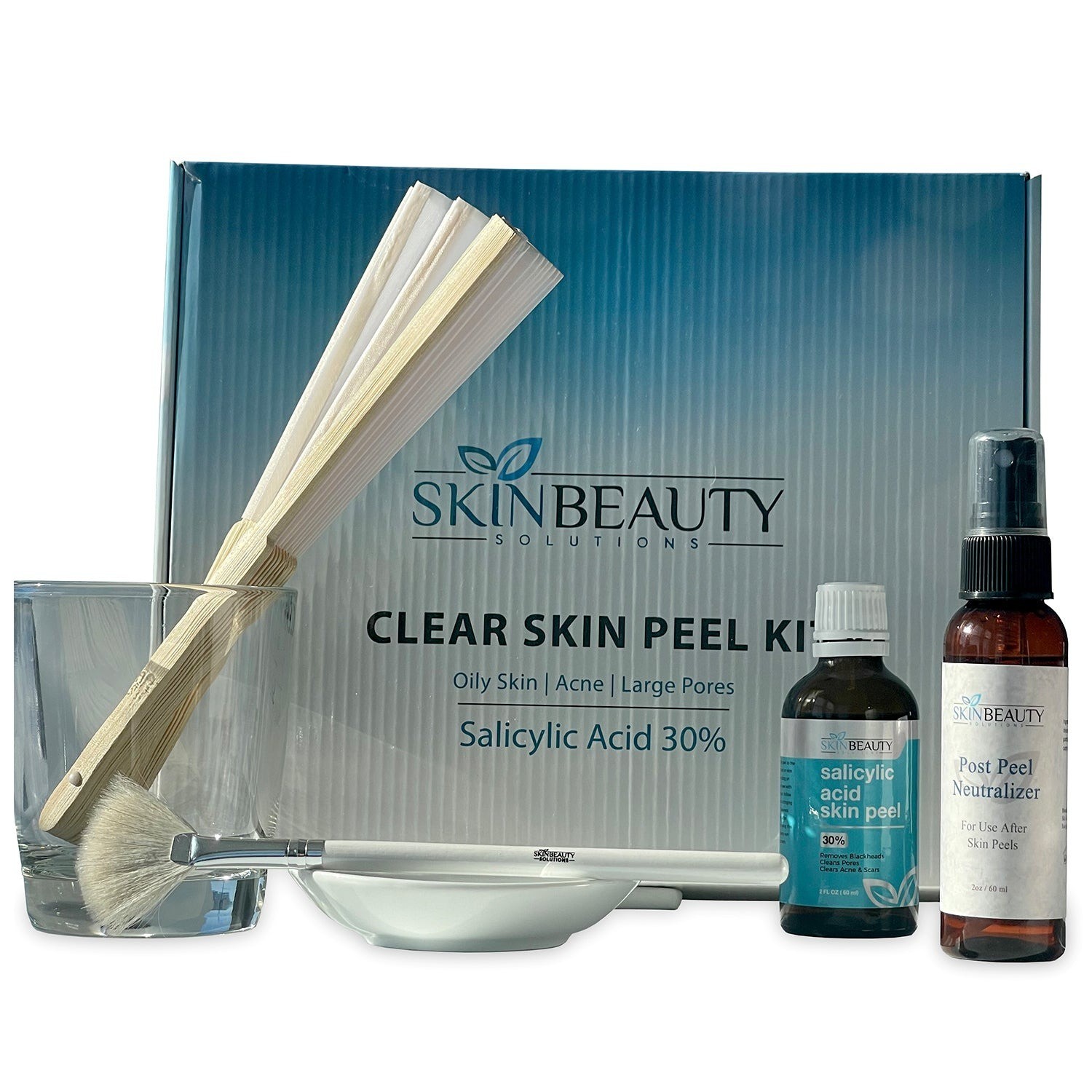 Radiant Complexion Skin Peel Kit with Salicylic & Glycolic Acid Home Care Set