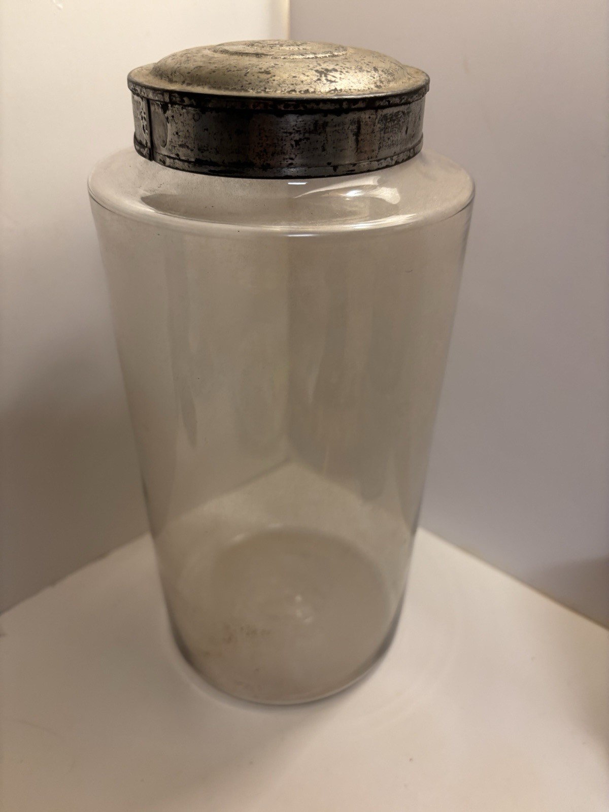 ANTIQUE EARLY COUNTRY GENERAL STORE APOTHECARY HANDBLOWN PONTIL STORAGE JAR LID