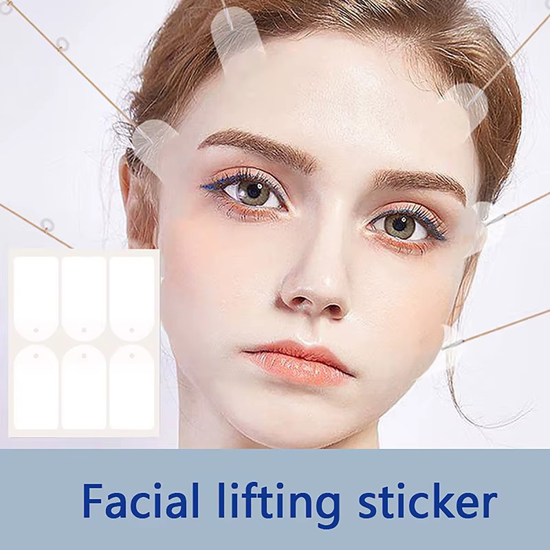 18Pcs Invisible Thin Face Stickers V-Shape Fast Lifting Facial Lift up Neck Eye 