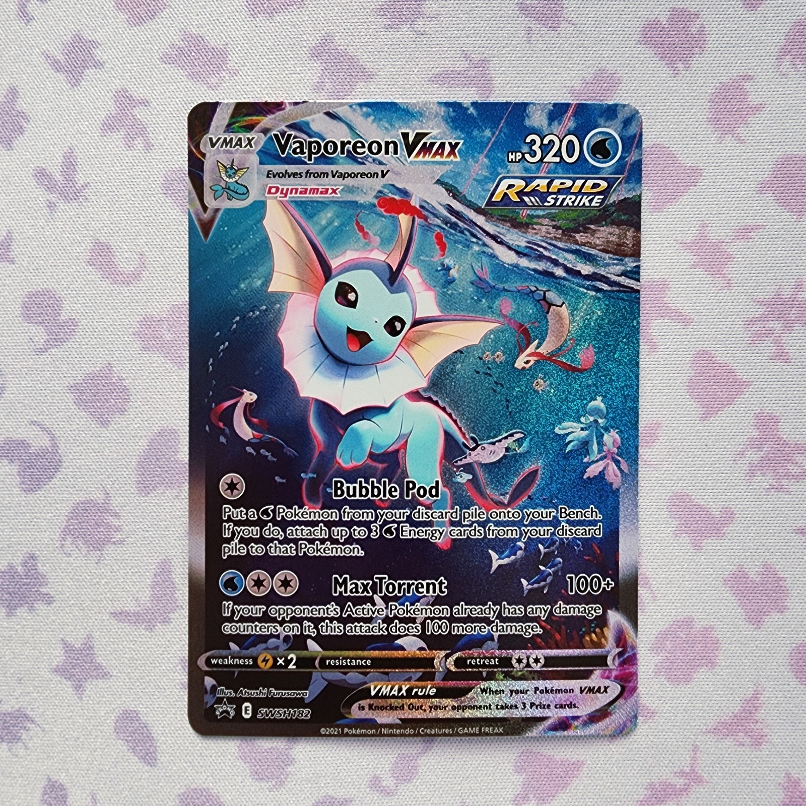 Vaporeon VMAX SWSH182 SWSH: Sword & Shield Promo Cards Holo