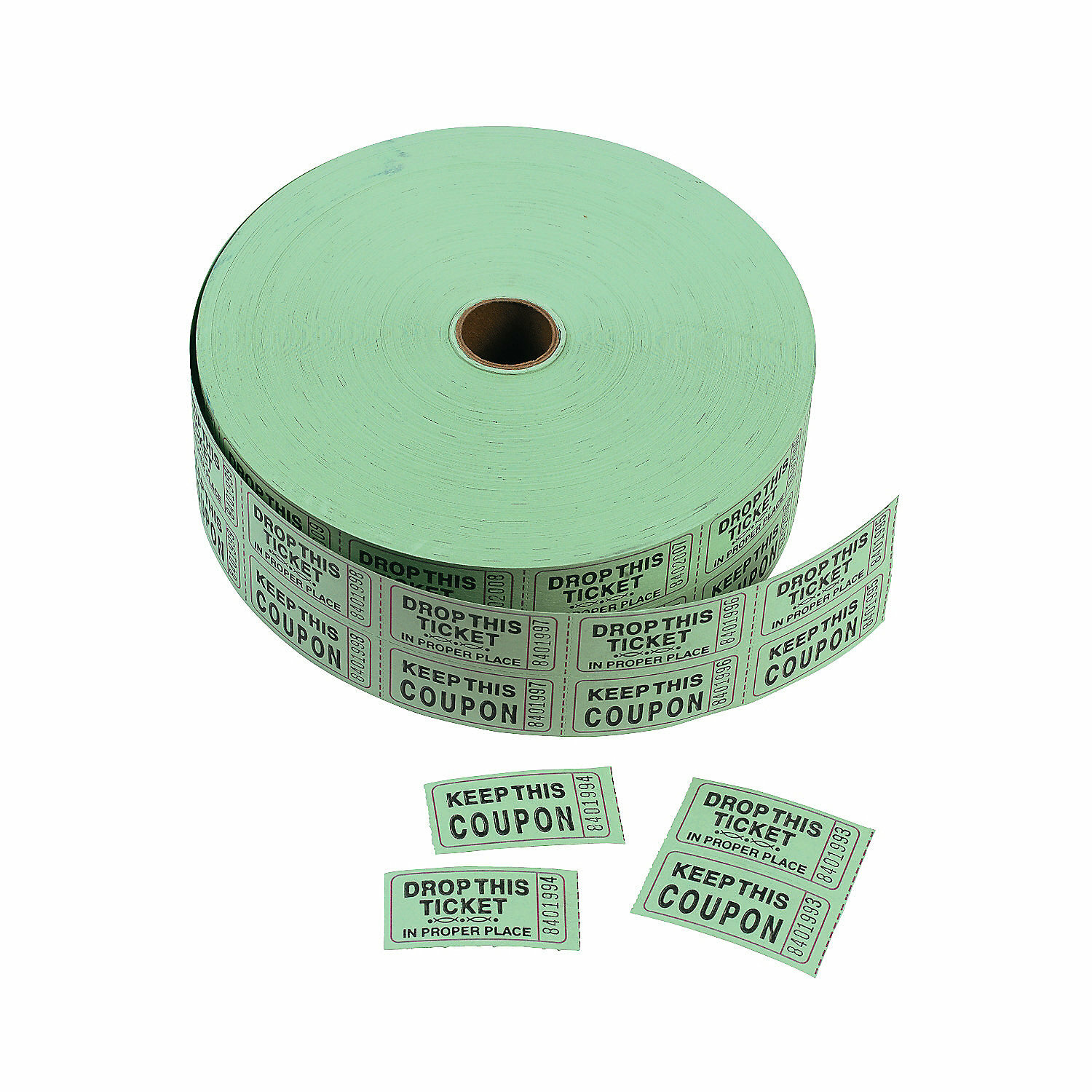 Green Coupon Double Roll Tickets - Party Supplies - 1 Piece