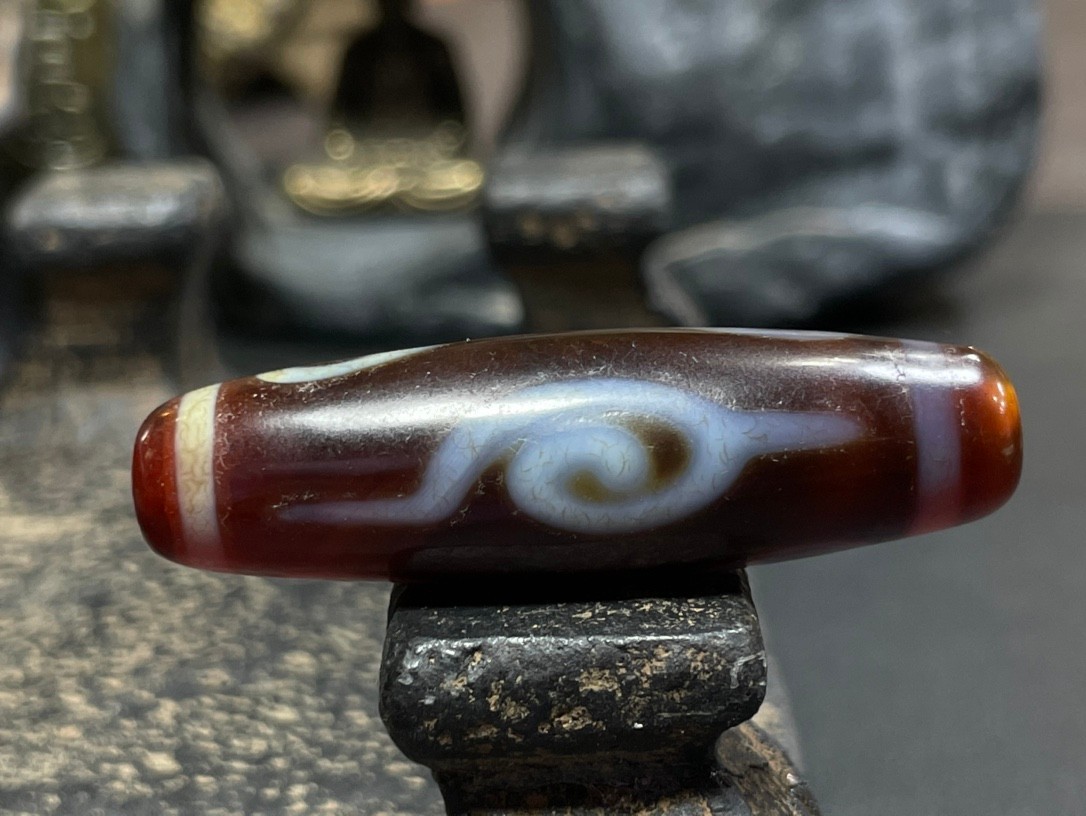 Old Tibetan Nepalese Himalayan Ancient 4 eye Old Dzi Talisman Beads Amulet 四眼天珠