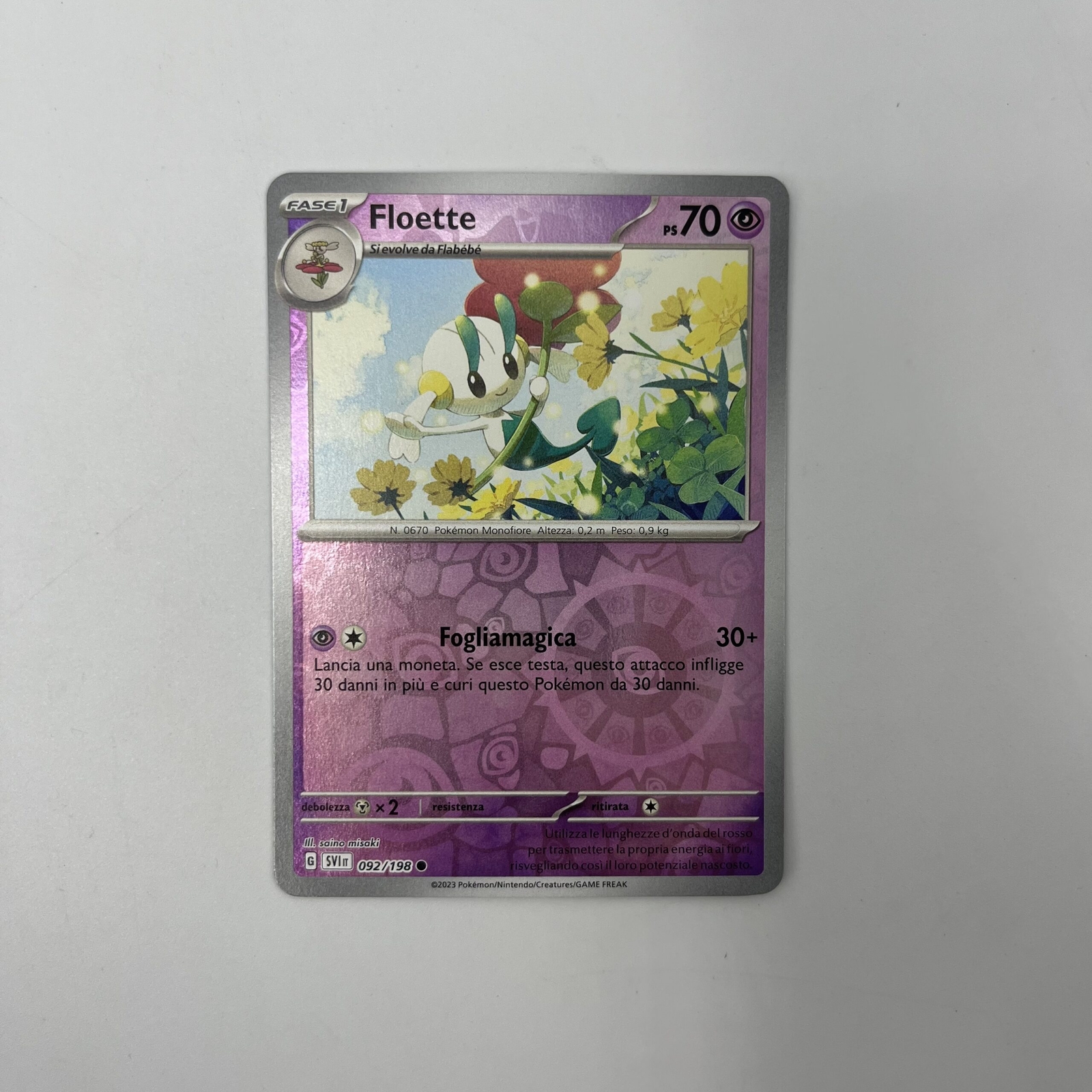 Pokemon Card Floette Common Reverse (IT) | 092-198 Scarlet And Violet