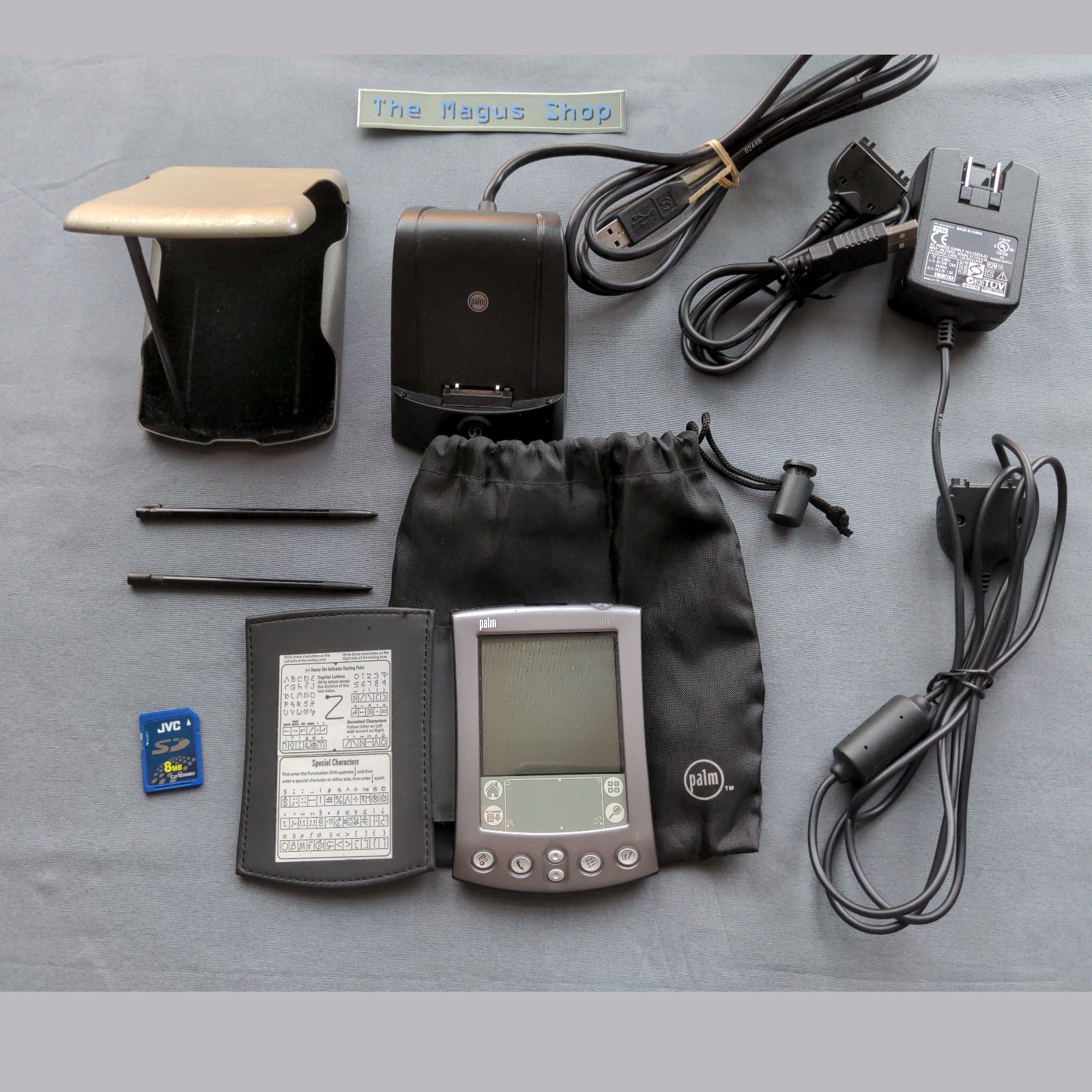 Palm m515 Handheld PDA with NEW BATTERY + Charging Dock, Cover, 3 Stylus, +MORE