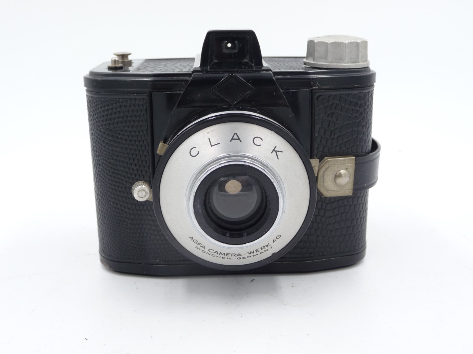 Agfa Clack box camera, version without yellow filter, Agfa emblem missing
