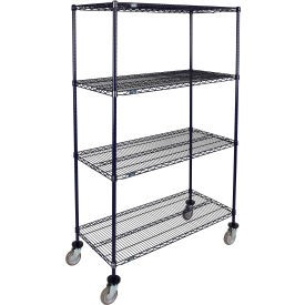 Nexel 4 Shelf Truck Nexelon 54""W x 14""D x 60""H Polyurethane Swivel Casters