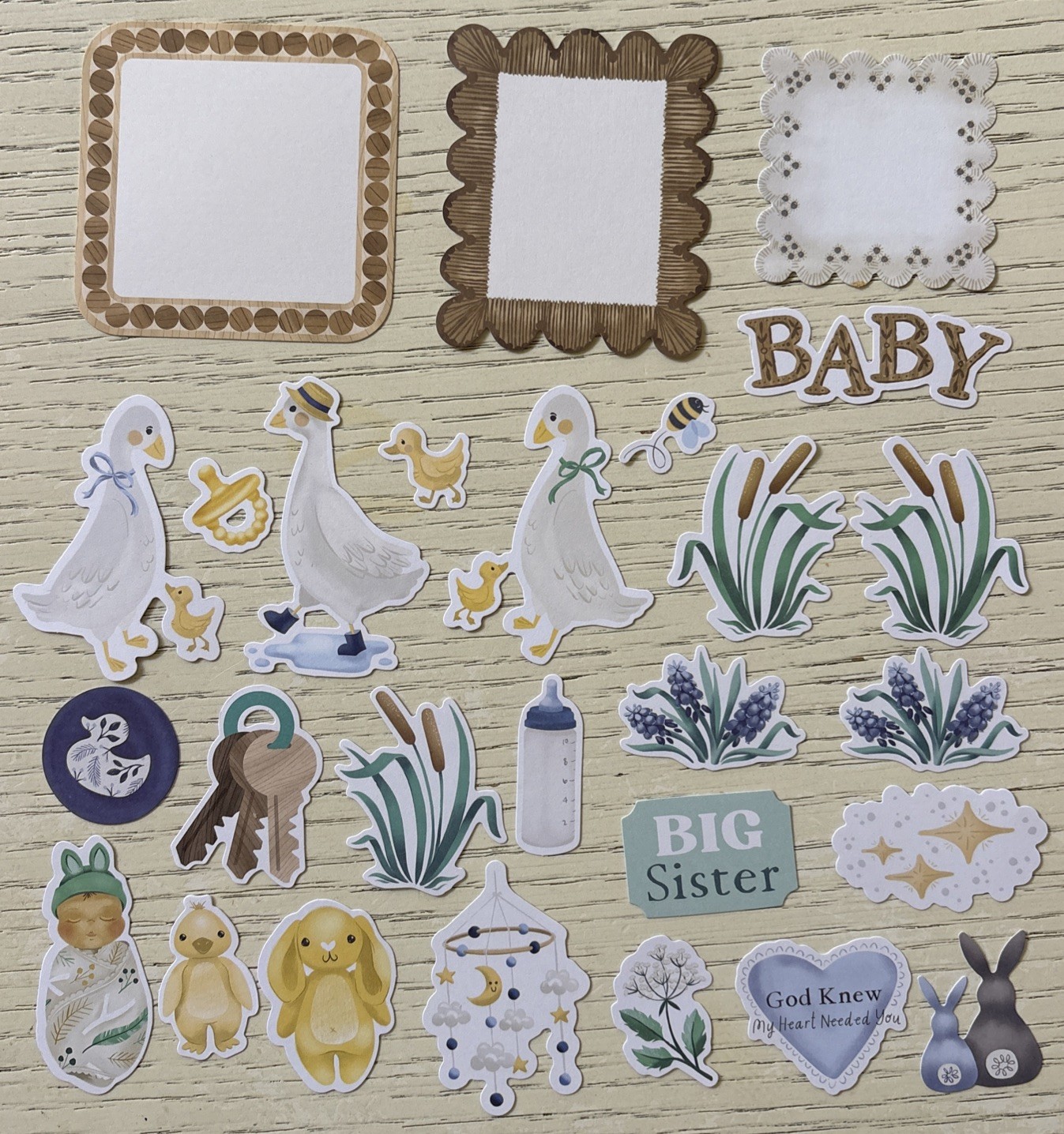 NEW Creative Memories Welcome Baby Embellishments 27 Colorful Pieces