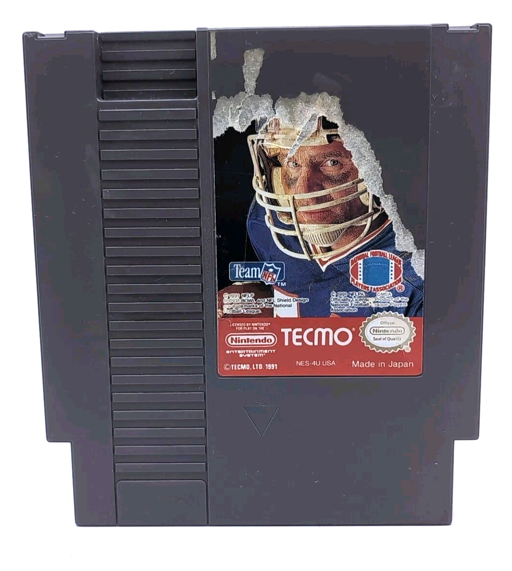 Tecmo Super Bowl - Nintendo NES - Cart Only - Authentic - Works - LABEL DAMAGE