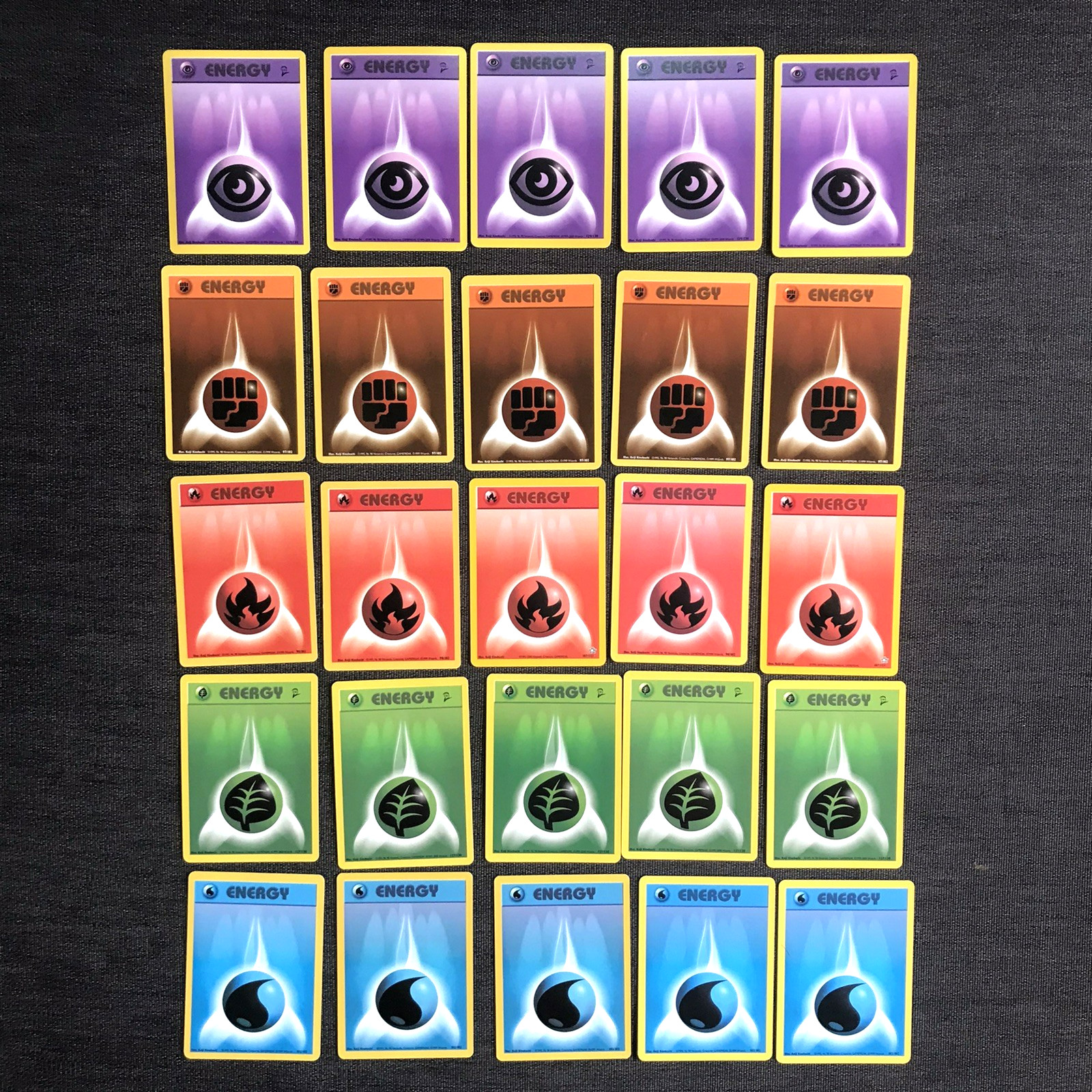 Vintage Pokémon Card Lot of 25 Energy– WotC Base Set, Base Set 2 & Neo Genesis