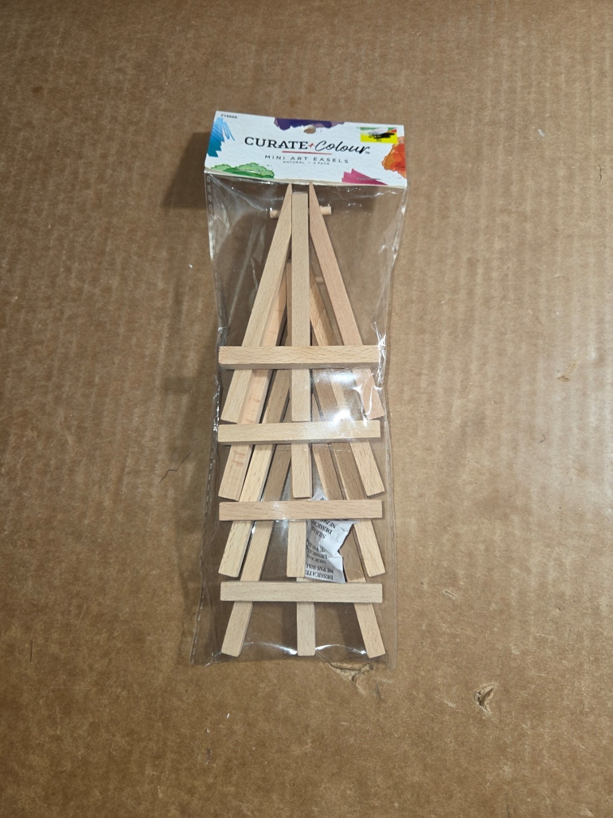 Easel Small Tabletop 4 PCS Mini Wood  Easel Display Curate Colour 5" Tall