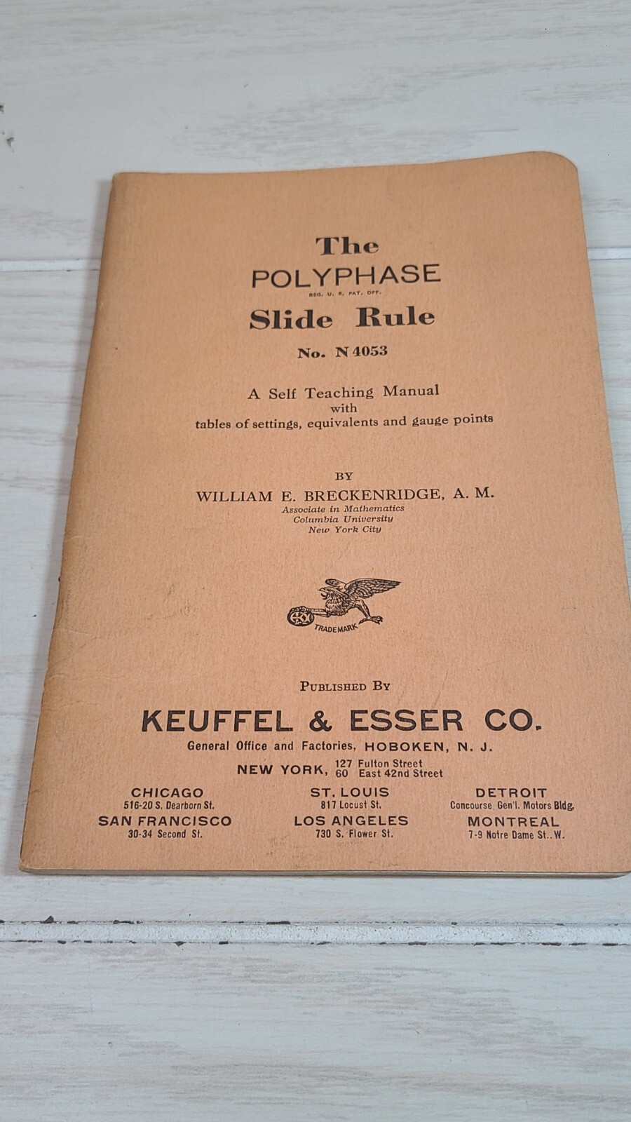The Polyphase Slide Rule N4053 User Guide (Keuffel @ Esser Co.)