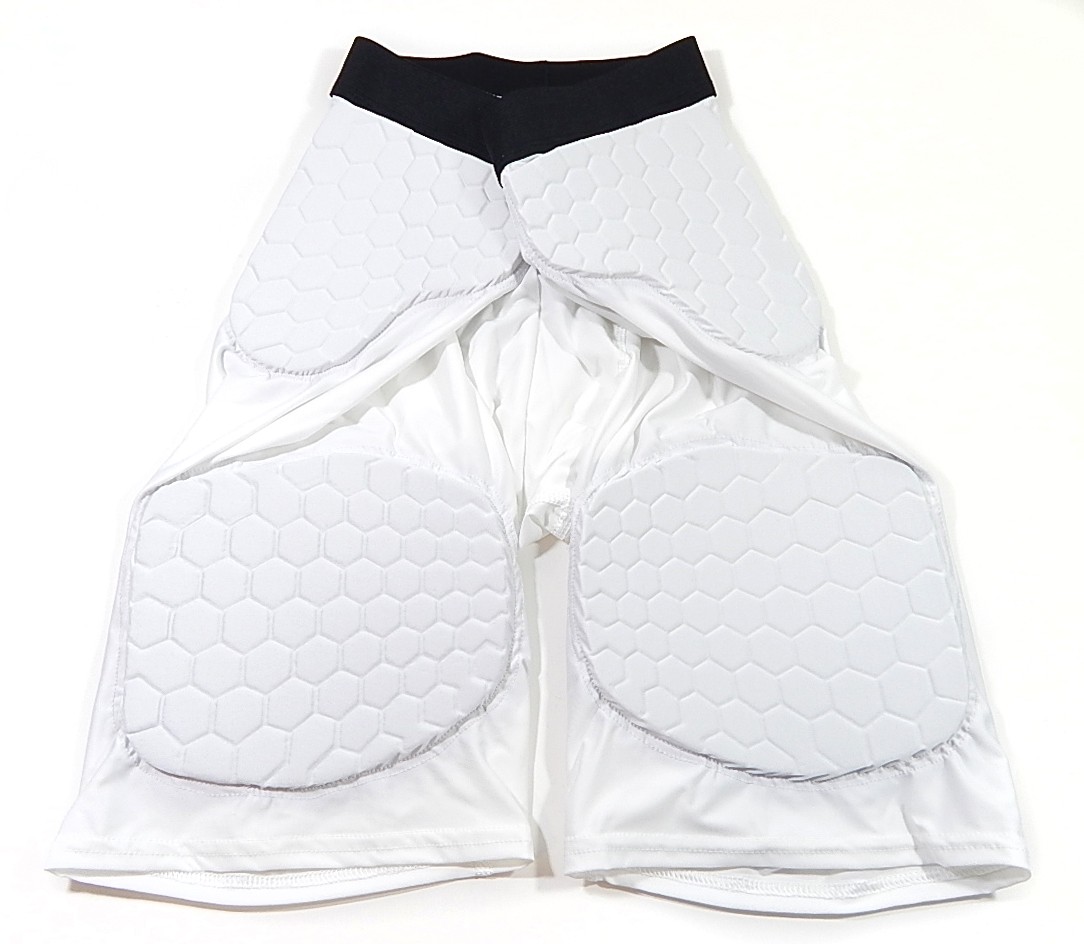 McDavid Padded Football Compression Shorts Pads White XL New MD737