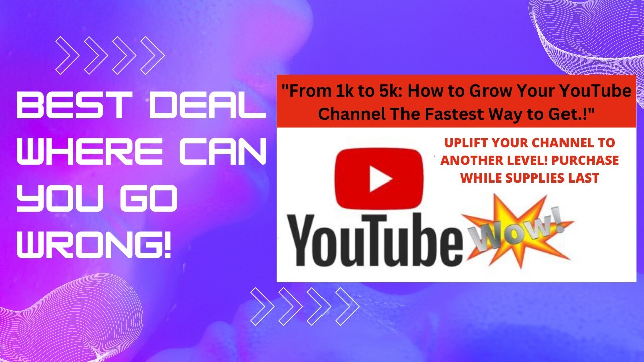 "From 1k to 5k: How to Grow Your YouTube Channel The Fastest Way to Get.!"