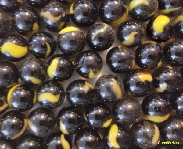 Marble King Black Yellow 5/8 marbles