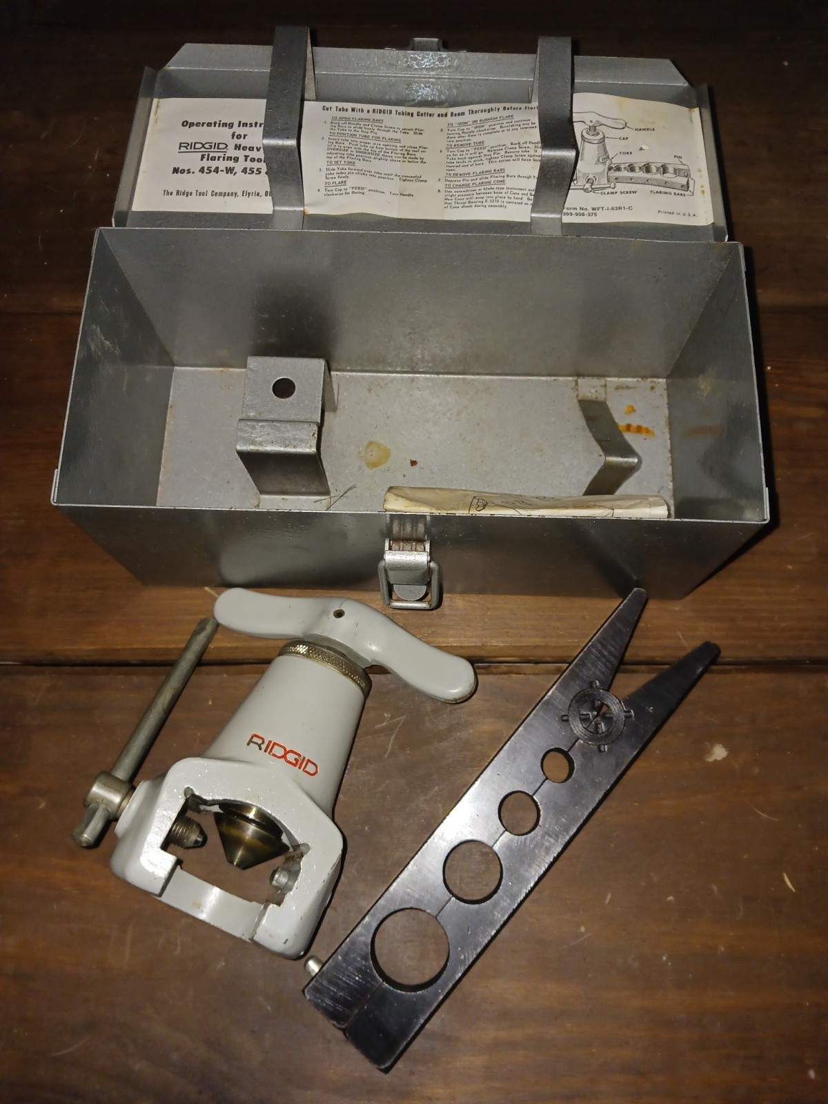 RIDGID Flaring Tool 454W ~ E-70-X (flares 3/8"-1" copper, 45°)