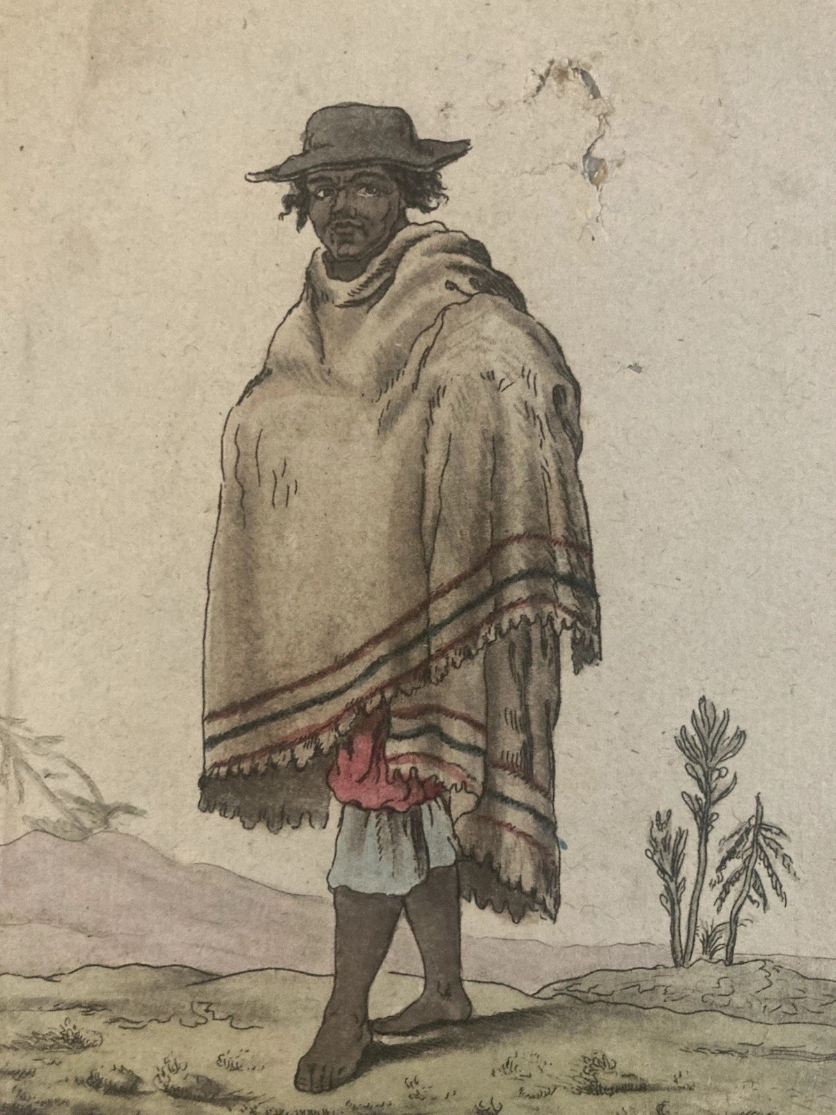 Portrait Engraving XVIII Jacques Grasset 1780 Free Mulatto From Mexico America