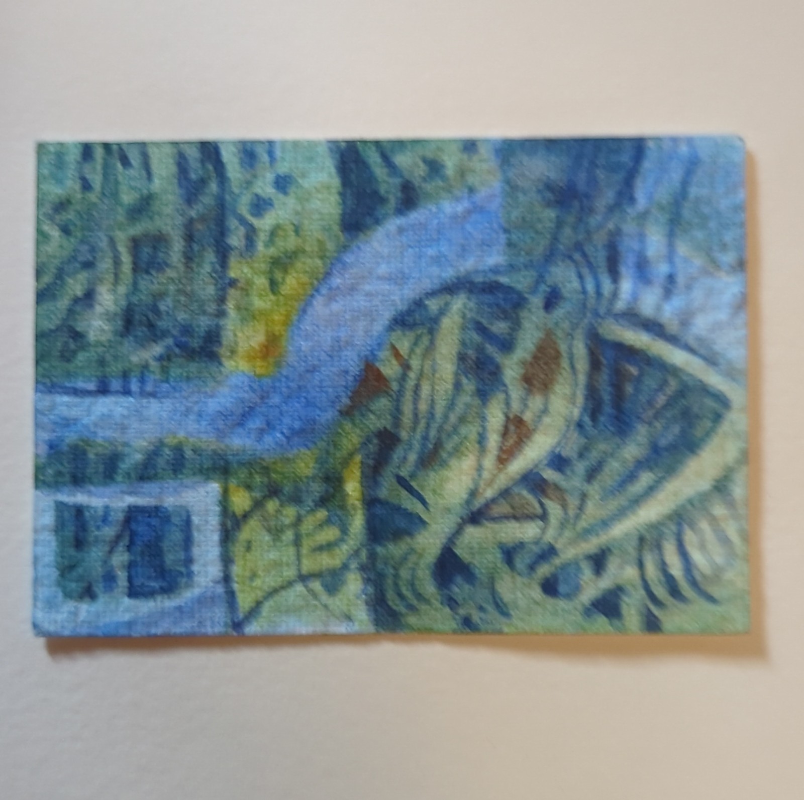 ACEO Original Art Painting. Watercolor abstract Colorful mini painting on paper