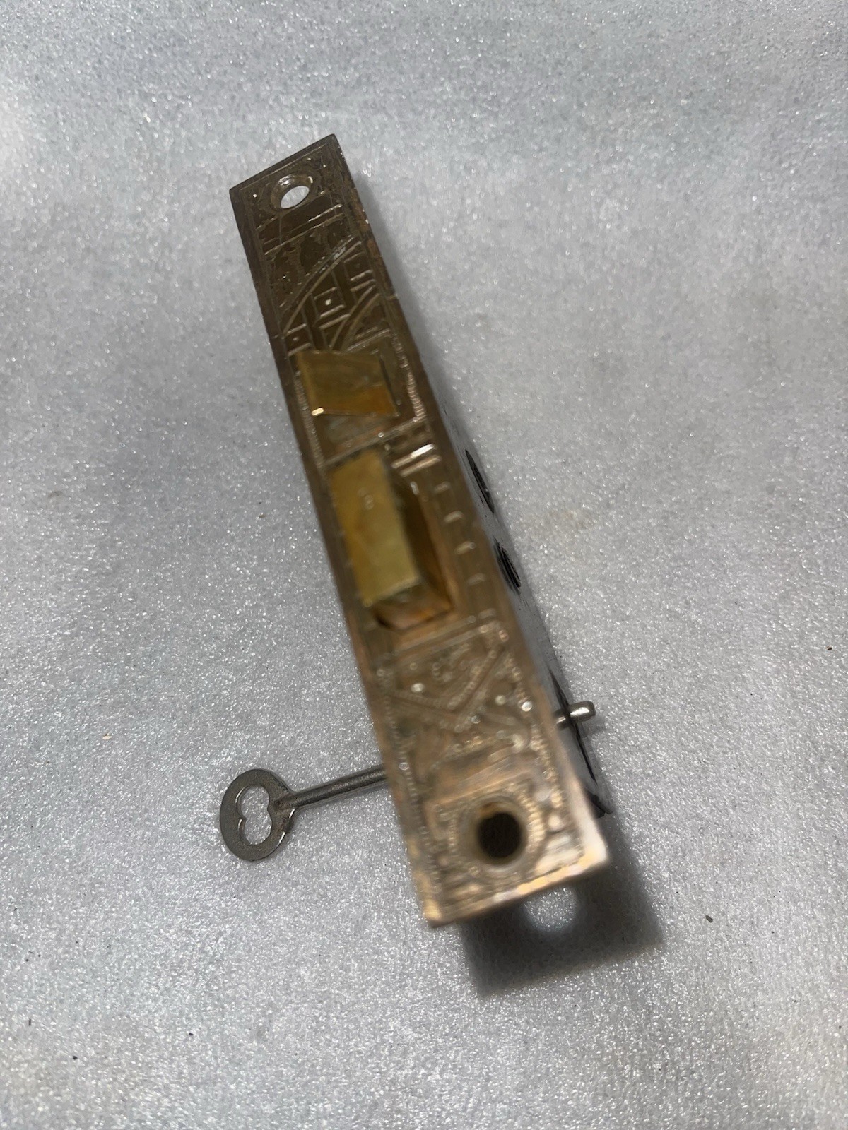 CORBIN CEYLON DOOR MORTISE LOCK with KEY, 5 1/4" FACEPLATE, 2 3/8" BS (16030)