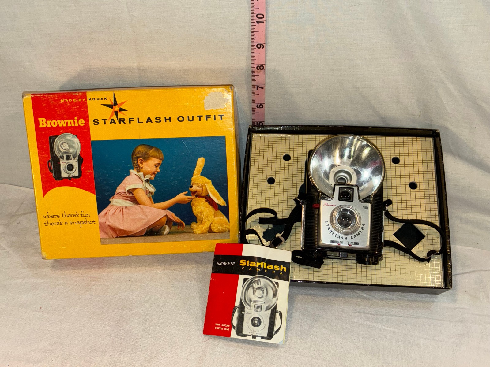 Kodak Starflash Brownie Camera With Original Box and Manual