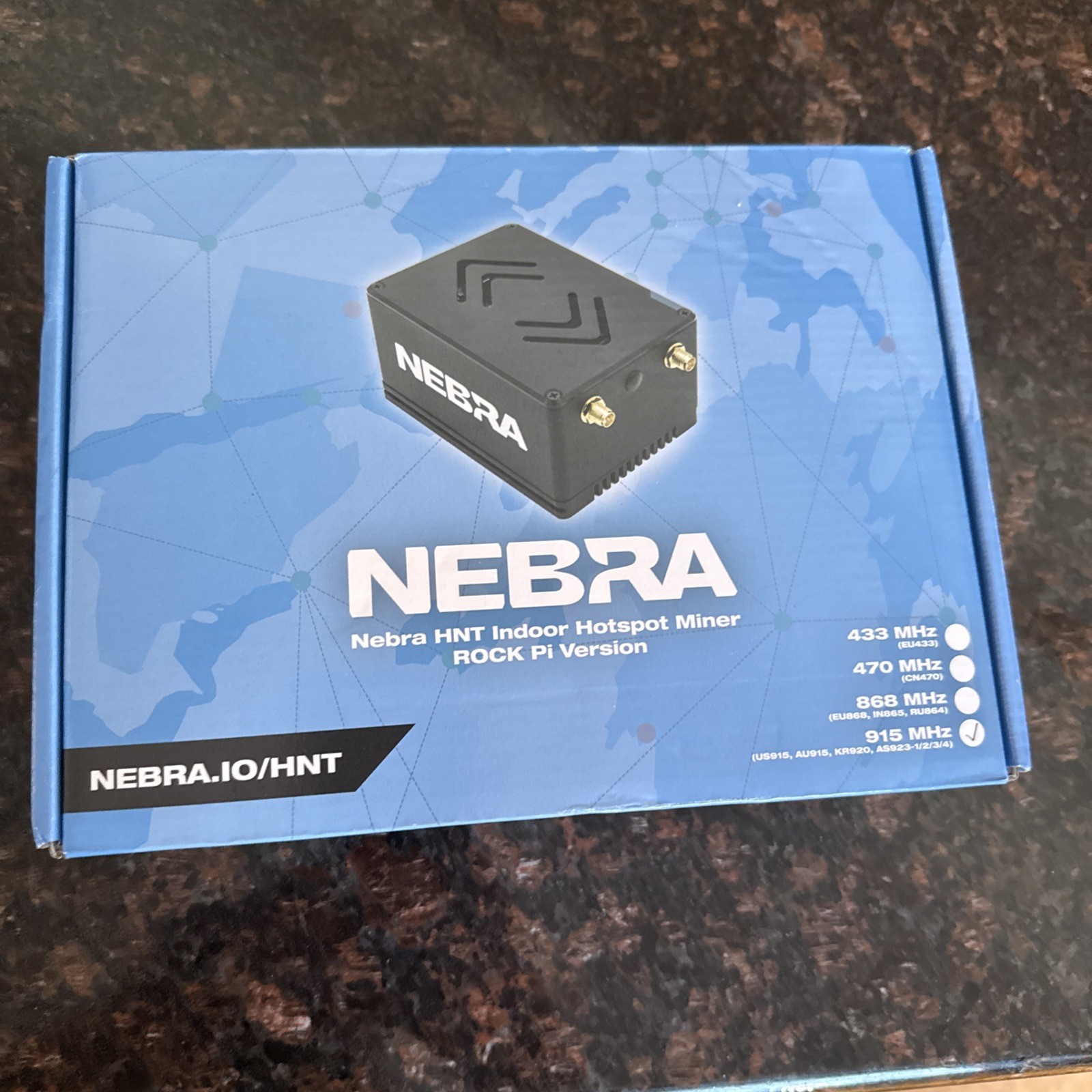 Nebra Indoor Helium HNT Hotspot Miner US 915MHz (Rock Pi) Factory Sealed In Hand