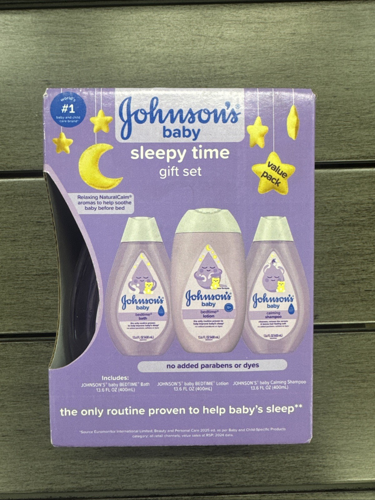 Johnson's Sleepy Time Bedtime Baby Gift Set Includes Bath Shampoo, Body Lotion