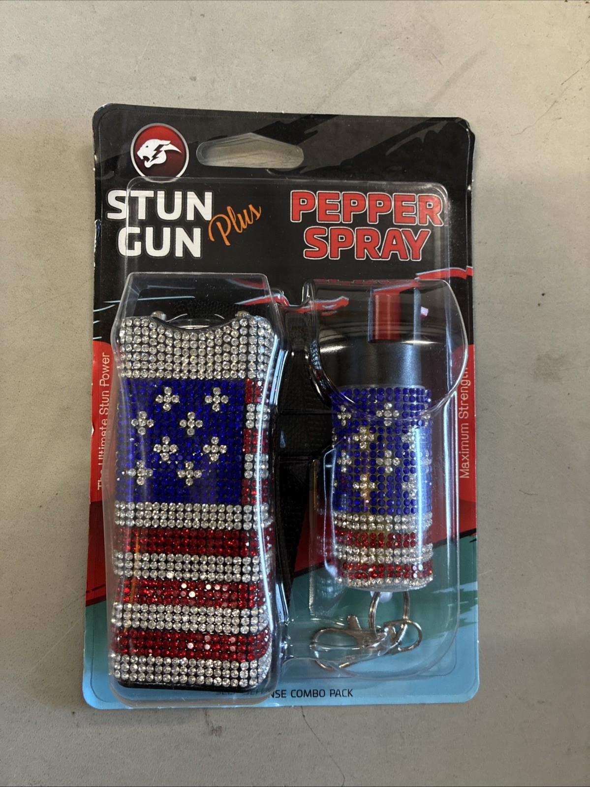 Stun Gun Pepper Spray Combo Glitter USA 🇺🇸