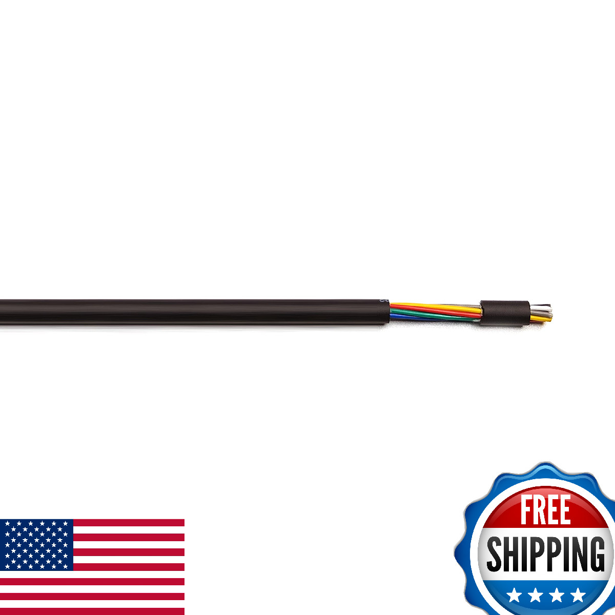 KWANGIL 24AWG 8 Conductor Wire UL2464 50ft Tinned Copper Flexible Power Cable