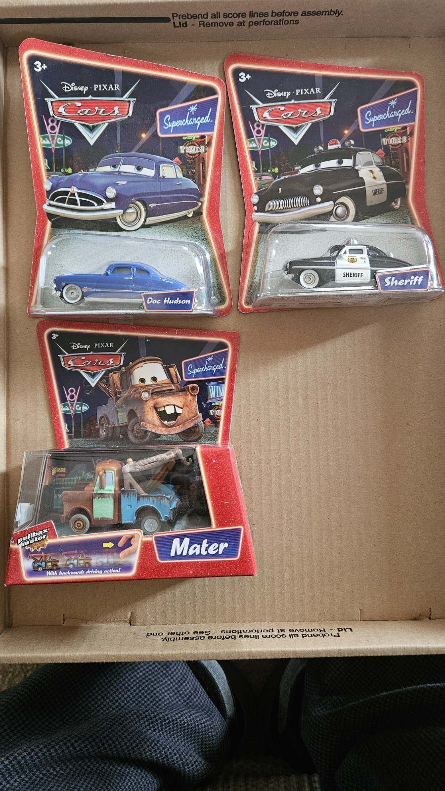 3 Mattel Disney Pixar Cars - Doc Hudson, Sheriff & a Pullbax Mator