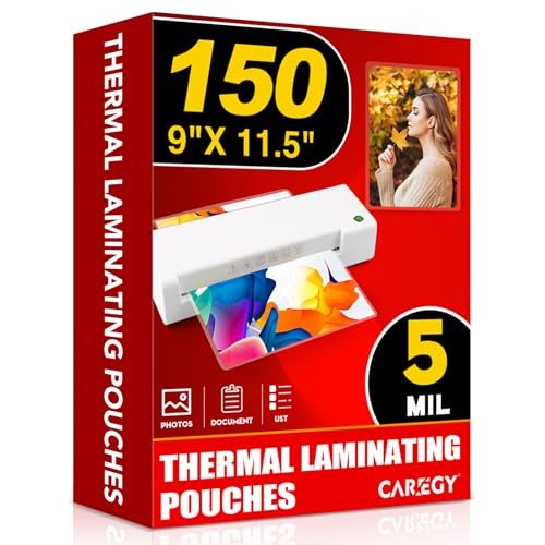  Thermal Laminating Pouches,150 Pack Laminating Sheets, 5 Mil, 9 x 150PACK-5mil