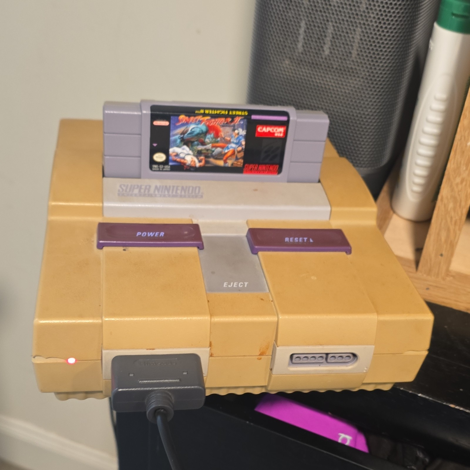 Nintendo Super Nintendo Console w/ Street Fighter II & Controllers