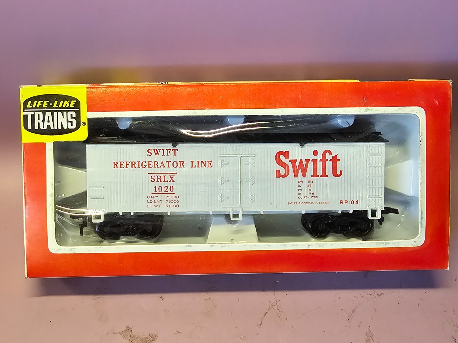 Vintage Life-Like VIRGINIAN VGN 61550 Wood Braced Box Train Car #08518