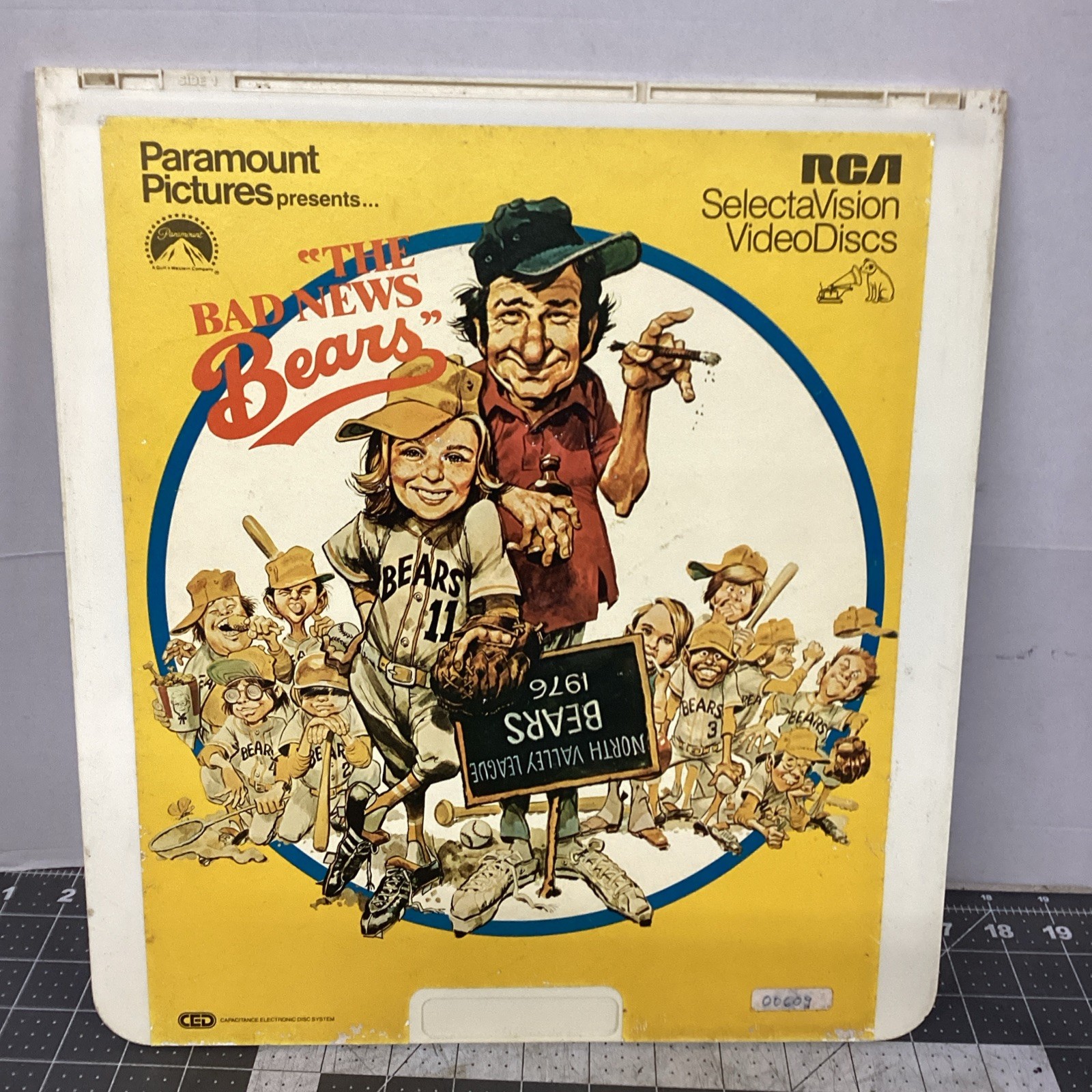 Vintage Movie The Bad News Bears CED SelectaVision Videodisc Cool 80s Tech! 