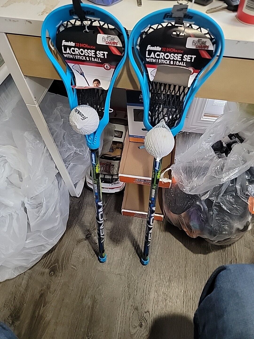 FRANKLIN 2 SETS STICK+BALL LACROSSE NEW Ages 6+