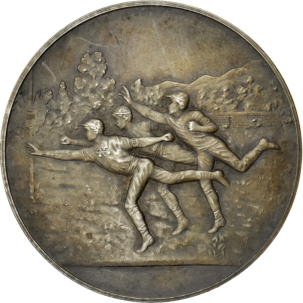 [#1525375] France, Medal, Sport, Silvered bronze, Art Nouveau, AU