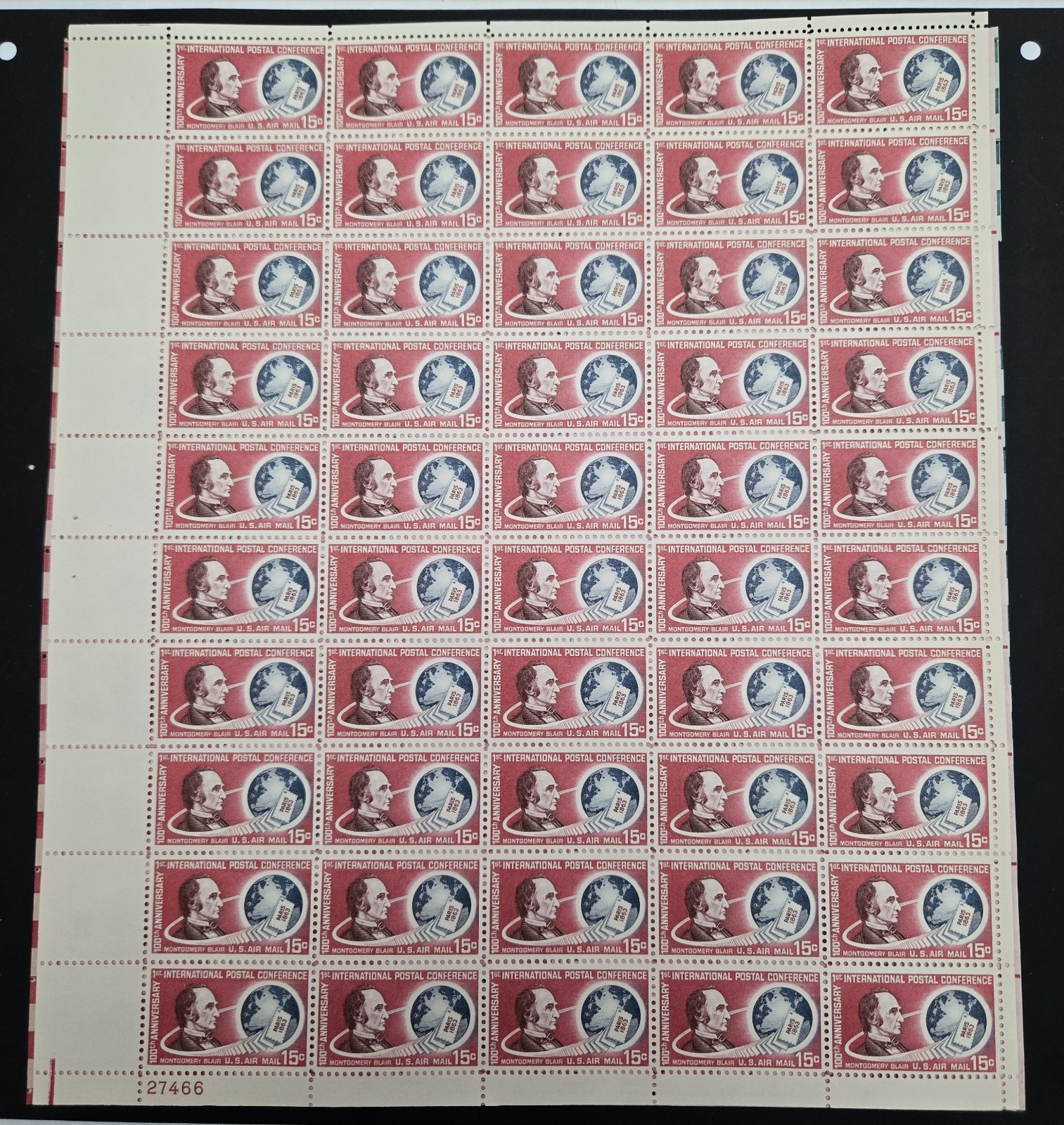 Mint Sheet of Airmail Stamps Scott #C66 CV is $27.50