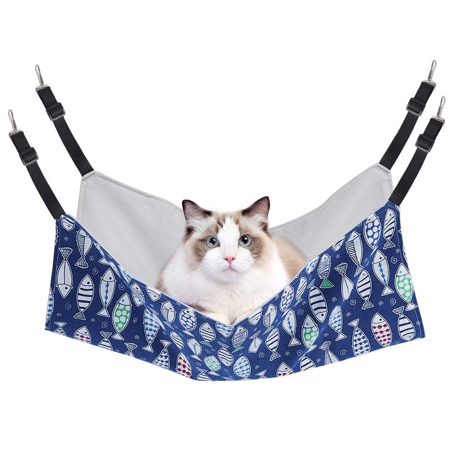 Cat Hammock Bed for Cage - 22x18 inch Adjustable Hanging Cat Bed Reversible h...