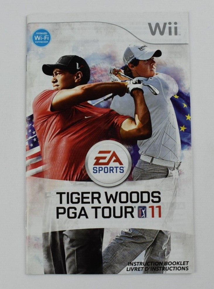 Tiger Woods PGA Tour 11 Nintendo Wii Authentic Instruction Manual Booklet Only