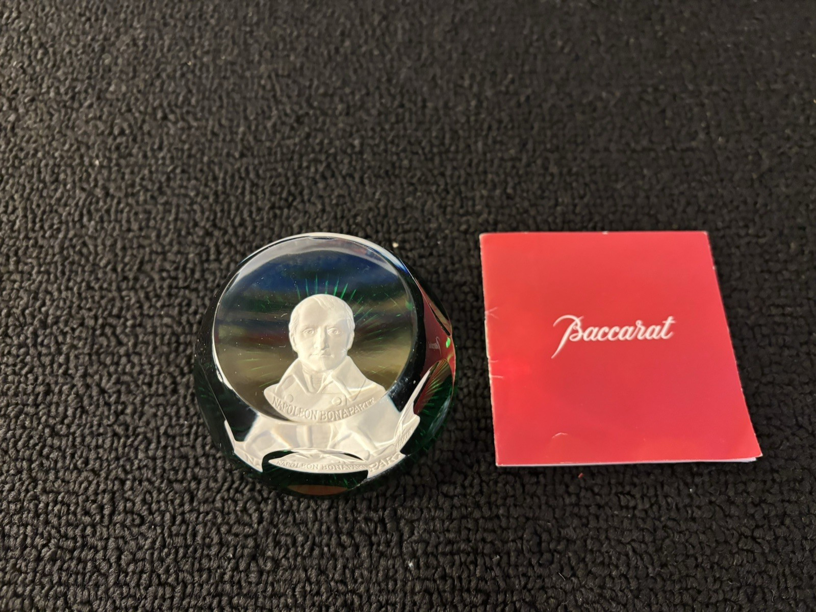 Napoleon Crystal Paperweight Sulfur Baccarat
