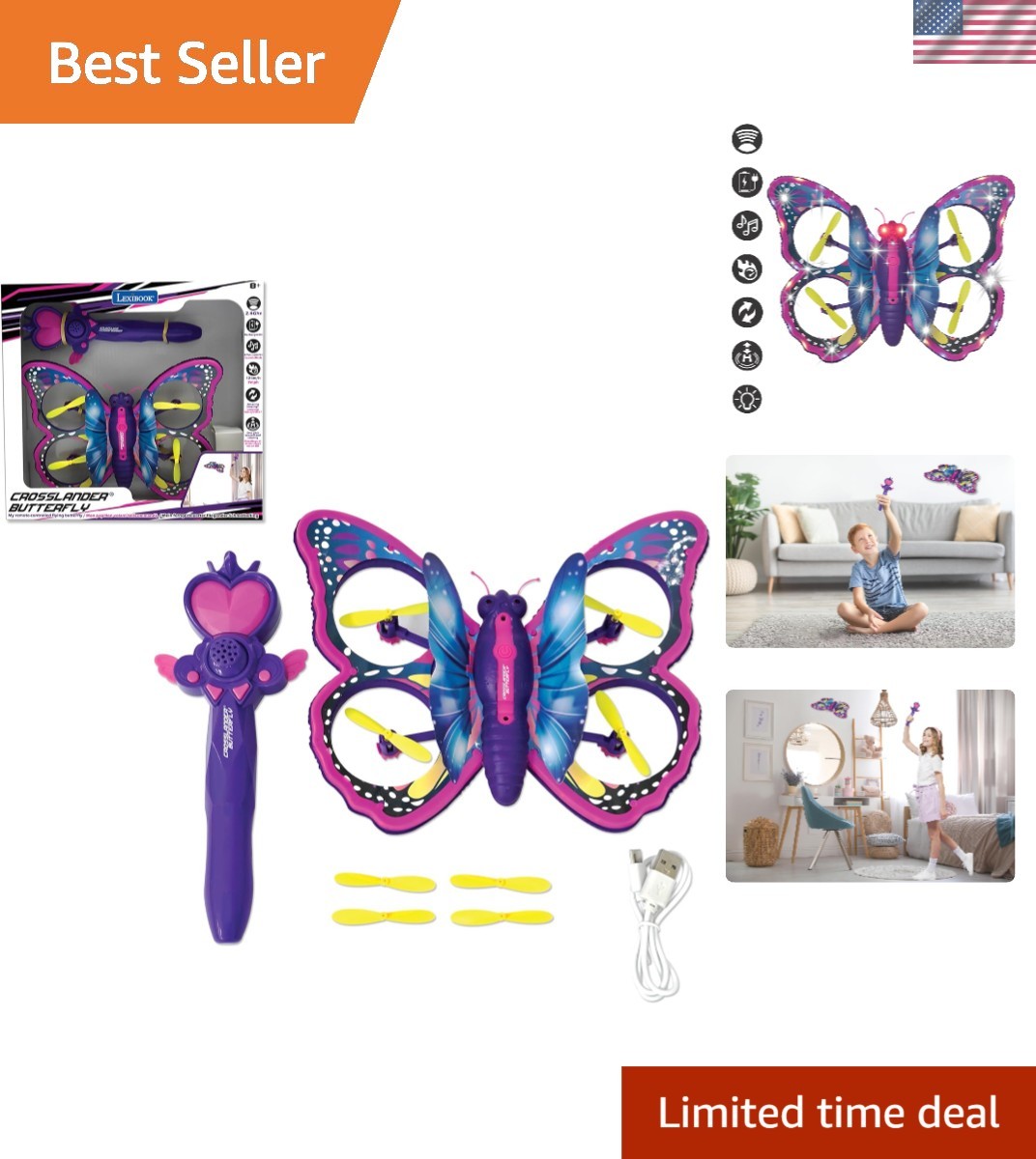 Crosslander Butterfly, My Remote Control Flying Butterfly, Multidirectional F...
