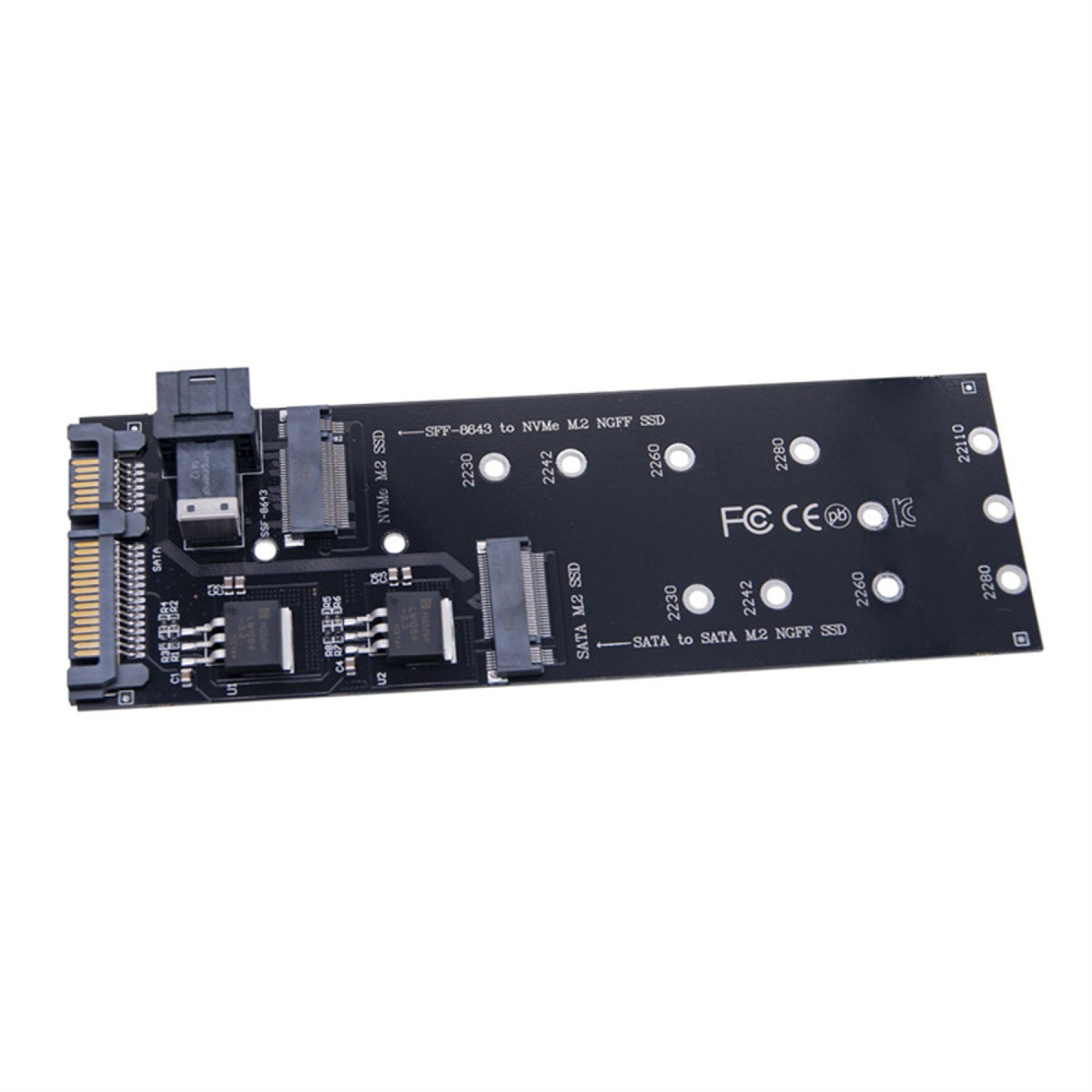 22Pin SATA M.2 SSD Adapter SFF-8643 to NVMe M.2 NGFF SSD for Mainboard g