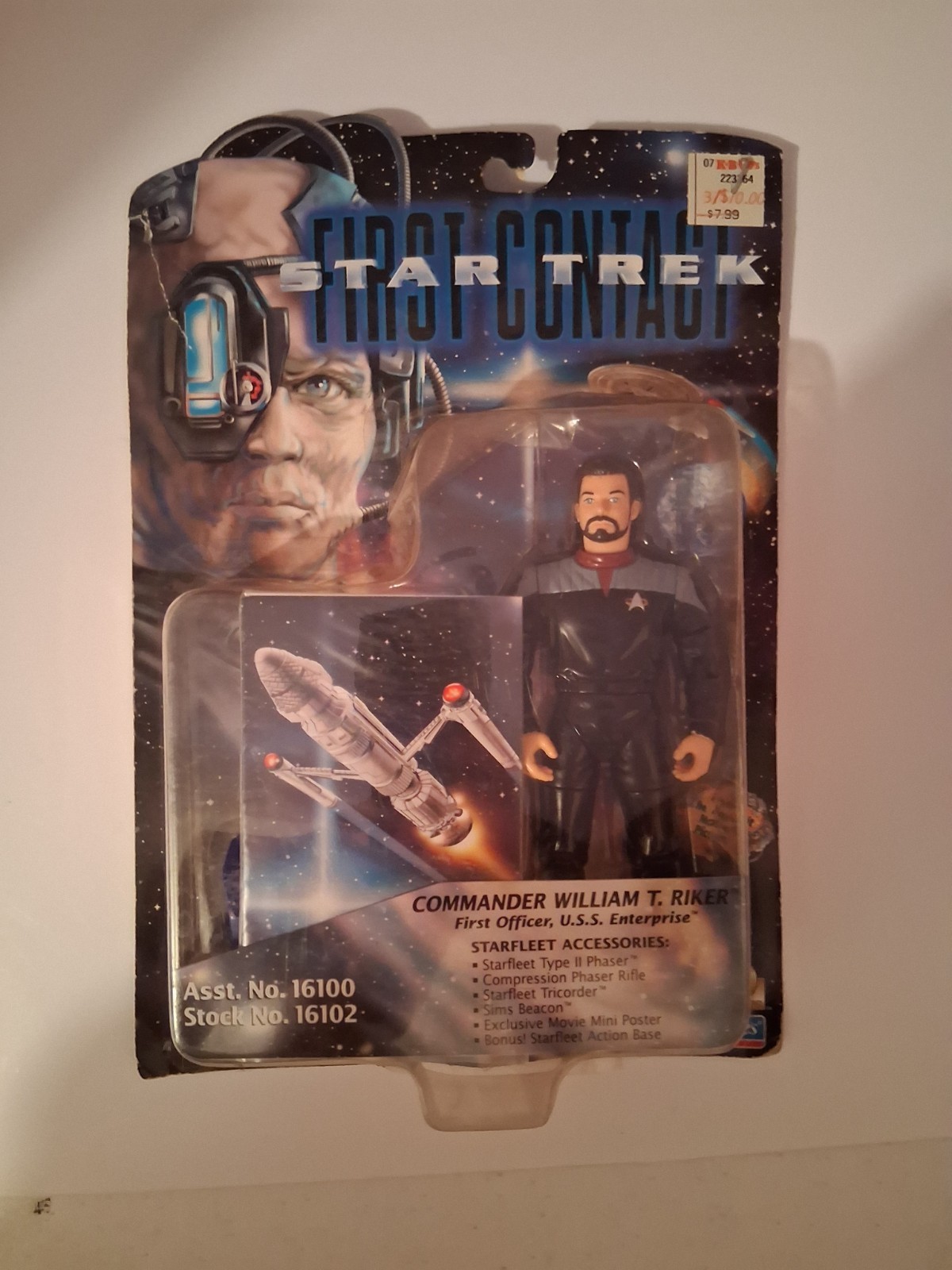 star trek first contact action figures Commander Riker UNOPENED