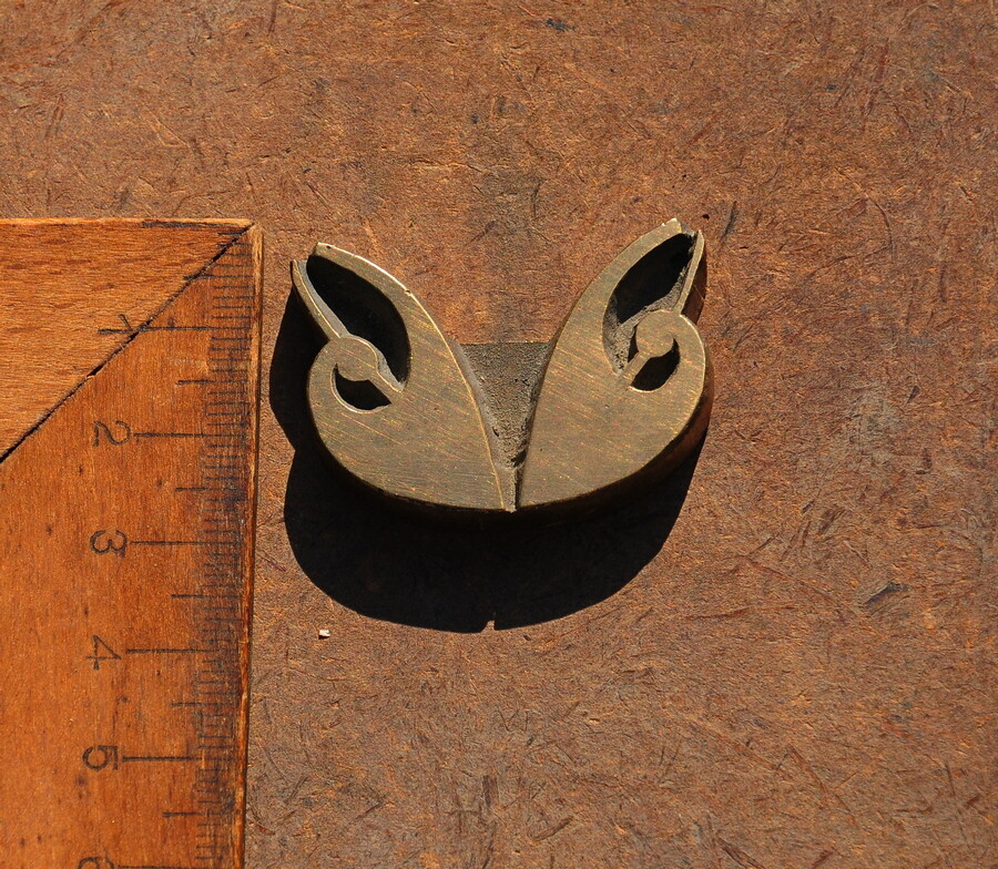 brass ornament bookbinding Art Nouveau gilding bookbinder embossing rare vintage